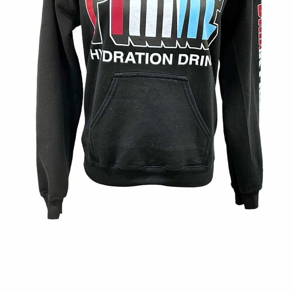 Prime Hydration Drink Ice Pop Pull Over Long Sleeve Black Hoodie - Picture 5 of 7